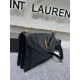 Replicas YSL Saint Laurent Gaby bolso de hombro de piel de cordero acolchada negra Baratos