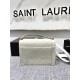 Replicas YSL Saint Laurent Gaby Bolso de hombro Piel de cordero acolchada Blanco Baratos