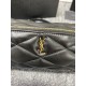 Replicas YSL Saint Laurent Sade Mini Tube Bag Piel de cordero acolchada negra Baratos