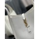 Replicas YSL Saint Laurent Le 5 À 7 Cassandre Hobo Bucket Bolso pequeño Soft White Smooth Leather Baratos