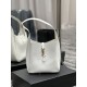 Replicas YSL Saint Laurent Le 5 À 7 Cassandre Hobo Bucket Bolso pequeño Soft White Smooth Leather Baratos