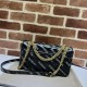 Replica Gucci The Hacker Project bolso pequeño GG Marmont 443497 Negro Imitacion Rebajas