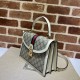 Replica Gucci Ophidia Bolso pequeño con asa superior y Web 651055 Blanco Imitacion Rebajas