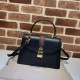 Replica Gucci Ophidia Bolso pequeño con asa superior y Web 651055 Negro Imitacion Rebajas