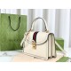 Replica Gucci Ophidia Bolso pequeño con asa superior y Web 651055 Blanco Imitacion Rebajas