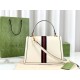 Replica Gucci Ophidia Bolso pequeño con asa superior y Web 651055 Blanco Imitacion Rebajas