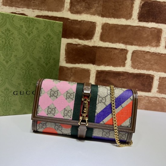 Replica Cartera con cadena Gucci Jackie 1961 652681 Rosa Imitacion Rebajas