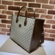 Replica Gucci Bolso tote mediano con bolsa G entrelazada 674148 Marrón Imitacion Rebajas