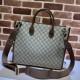 Replica Gucci Bolso tote mediano con bolsa G entrelazada 674148 Marrón Imitacion Rebajas