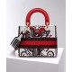 Replica Bolso Christian Dior Mediano Lady D-Lite Rojo Imitacion Rebajas