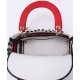 Replica Bolso Christian Dior Mediano Lady D-Lite Rojo Imitacion Rebajas