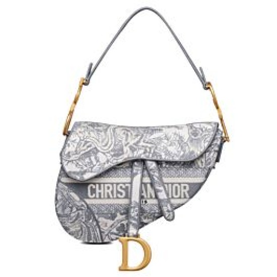 Replica Bolso Saddle Christian Dior Gris Imitacion Rebajas