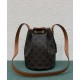 Replica Bolso con cordón pequeño Celine en lona Triomphe Coffee Imitacion Rebajas