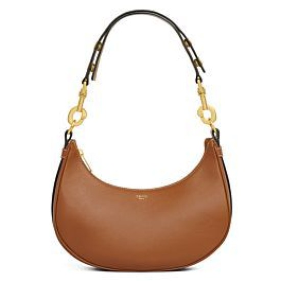 Replica Bolso Celine Ava de piel de becerro lisa con correa mediana Café Imitacion Rebajas