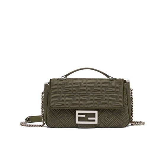 Replica Cadena Fendi Midi Baguette 8BR793 Verde Imitacion Rebajas