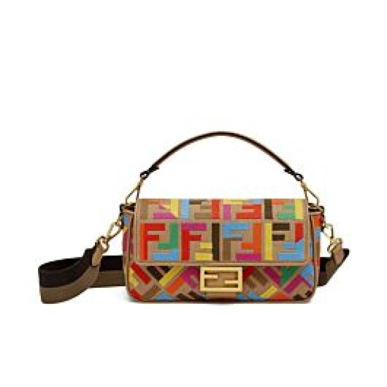 Replica Bolso Fendi Baguette Multicolor FF Canvas Policromado Imitacion Rebajas