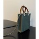 Replica Fendi Mini Sunshine Shopper FF Tela Mini Bolso 8BS051 Verde Imitacion Rebajas