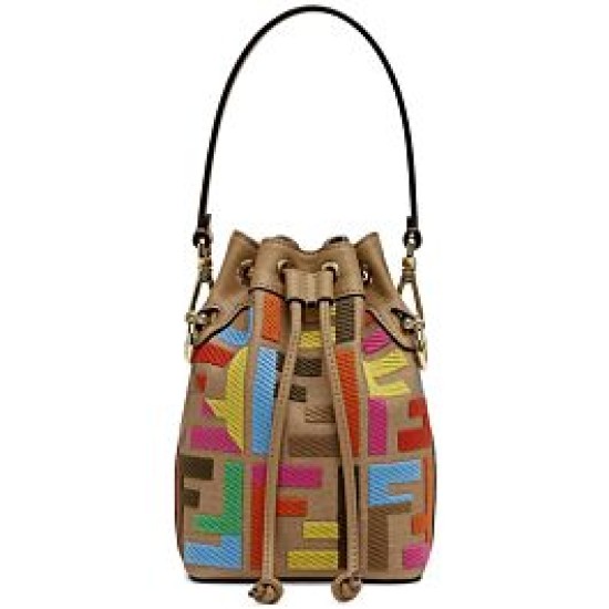 Replica Minibolso Fendi Mon Tresor Multicolor FF Canvas 8BS010 Polychrome Imitacion Rebajas