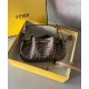 Replica Minibolso de tela Fendi Pomodorino FF 8BS059 Café Imitacion Rebajas