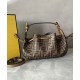 Replica Minibolso de tela Fendi Pomodorino FF 8BS059 Café Imitacion Rebajas