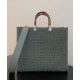 Replica Bolso shopper de tela Fendi Sunshine Medium FF verde Imitacion Rebajas