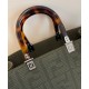 Replica Bolso shopper de tela Fendi Sunshine Medium FF verde Imitacion Rebajas