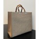 Replica Bolso shopper de tela Fendi Sunshine Medium FF gris Imitacion Rebajas