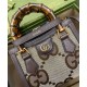 Replica Gucci Diana Jumbo GG Mini Tote Bag 655661 Café oscuro Imitacion Rebajas