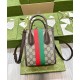 Replica Gucci Tiger GG Mini Bolso Tote 671623 Café Oscuro Imitacion Rebajas