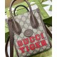 Replica Gucci Tiger GG Mini Bolso Tote 671623 Café Oscuro Imitacion Rebajas