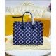 Replica Louis Vuitton Onthego GM M59608 Azul Imitacion Rebajas