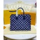 Replica Louis Vuitton Onthego GM M59608 Azul Imitacion Rebajas