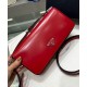 Replica Prada Cepillado Cuero Prada Femme Bolso 1BD323 Rojo Imitacion Rebajas