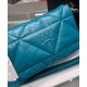 Replica Bolso de hombro Prada en piel de napa acolchada 1BD306 Azul Imitacion Rebajas