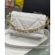 Replica Bolso de hombro Prada en piel de napa acolchada 1BD306 Blanco Imitacion Rebajas