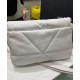 Replica Bolso de hombro Prada en piel de napa acolchada 1BD306 Blanco Imitacion Rebajas