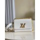 Replica Bolso Louis Vuitton Twist MM en cuero Epi blanco M55513 Imitacion Rebajas