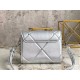 Replica Bolso Louis Vuitton Twist PM en piel de cordero plateada M59031 Imitacion Rebajas