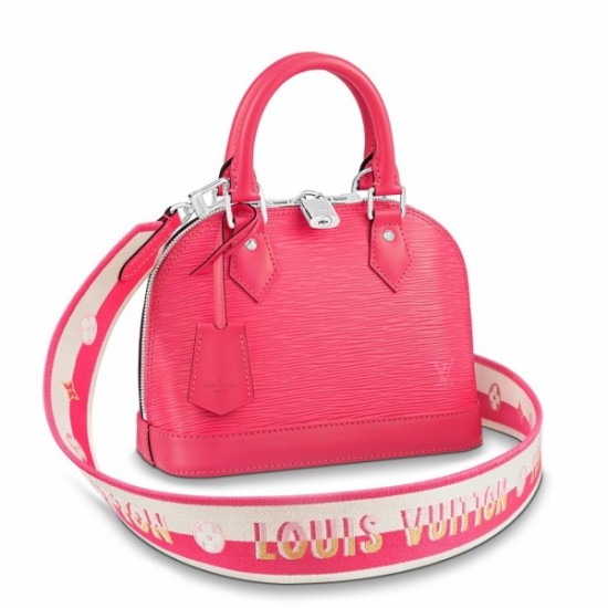 Replica Bolso Louis Vuitton Epi Alma BB con correa de jacquard M59346 Imitacion Rebajas