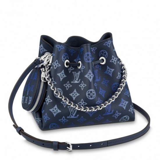 Replica Bolso Louis Vuitton Bella En Cuero Mahina Azul M59552 Imitacion Rebajas