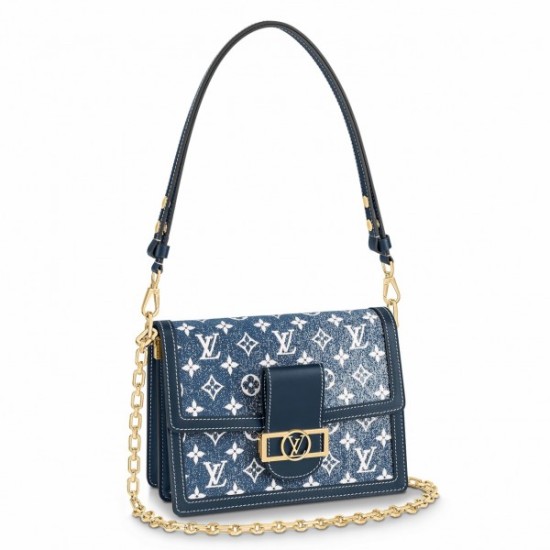 Replica Bolso Louis Vuitton Dauphine MM Monogram Denim M59631 Imitacion Rebajas