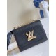 Replica Bolso Louis Vuitton Twist PM en cuero Epi negro M80835 Imitacion Rebajas