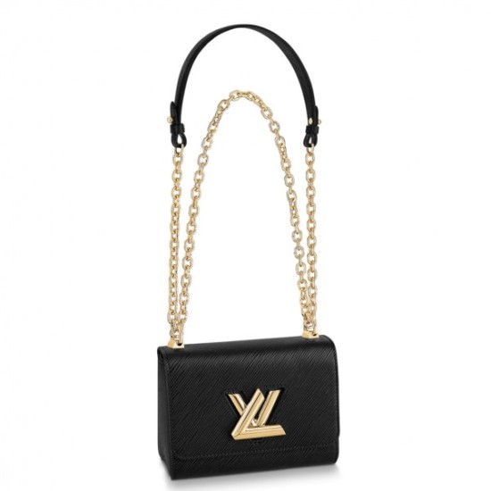 Replica Bolso Louis Vuitton Twist PM en cuero Epi negro M80835 Imitacion Rebajas