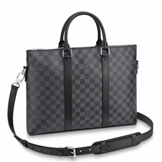 Replica Louis Vuitton Anton Maletín Damier Grafito N40024 Imitacion Rebajas