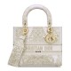 Replica Bolso Christian Dior Lady D-Lite Mediano Dorado Baratos Imitacion