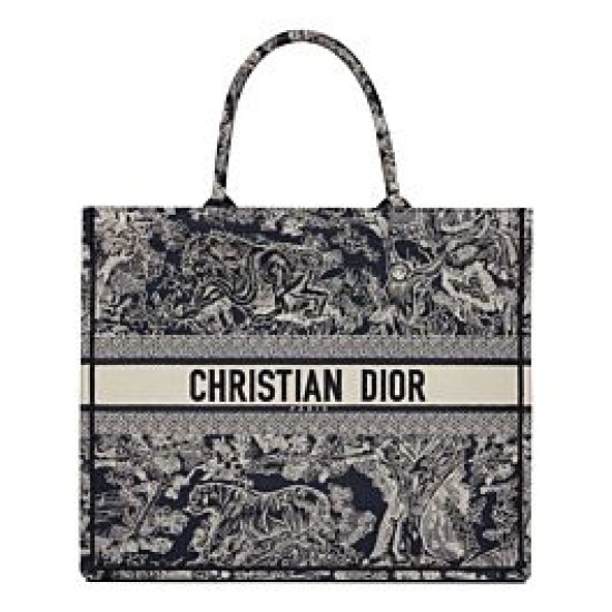 Replica Christian Dior Bolso grande Dior Book Tote azul oscuro Baratos Imitacion