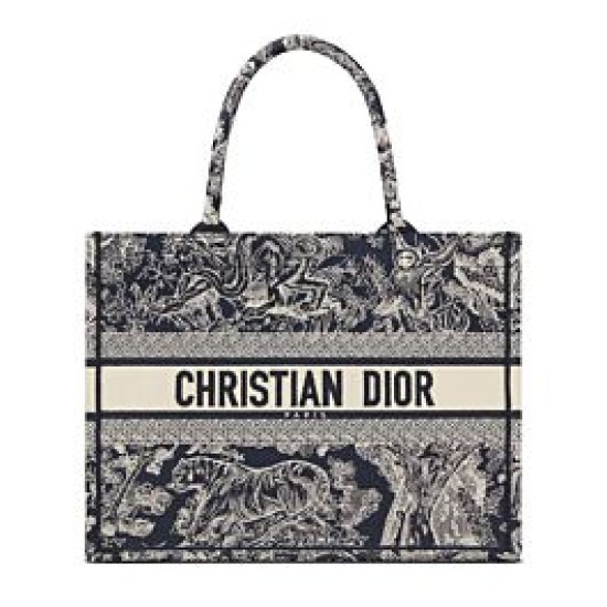 Replica Christian Dior Bolso tote Dior mediano azul oscuro Baratos Imitacion