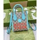 Replica Mini bolso tote Gucci Tiger GG 671623 azul claro Baratos Imitacion