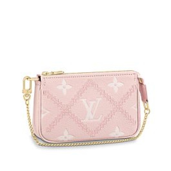 Replica Accesorios Mini Pochette Louis Vuitton M81140 Rosa Baratos Imitacion