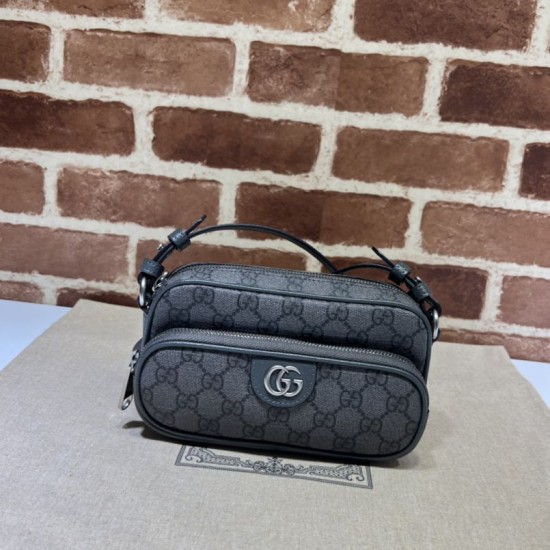 Replicas Bolso Mini Gucci Ophidia 722557 Gris Baratos